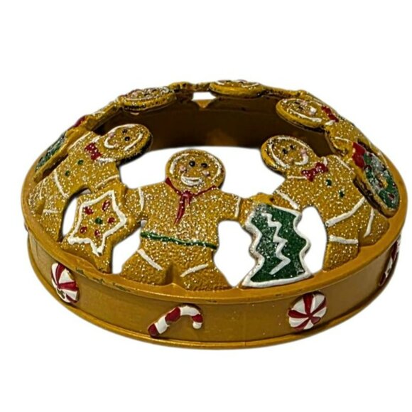 2 Yankee Candle Gingerbread Man Illuma Lid Jar Topper Christmas Sugared Holiday - Picture 8 of 10